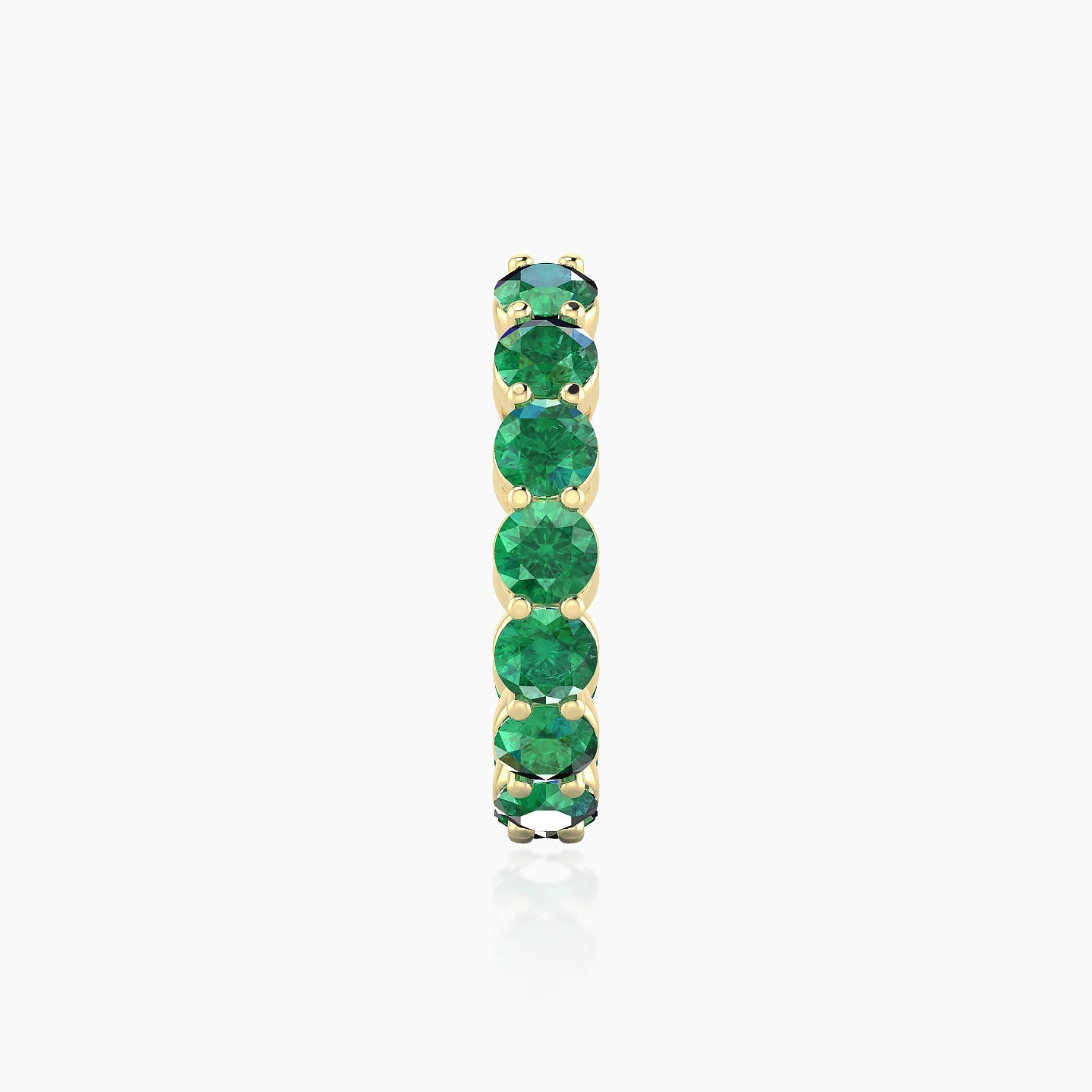 Diana | 18k Yellow Gold 11 mm Emerald Hoop Piercing