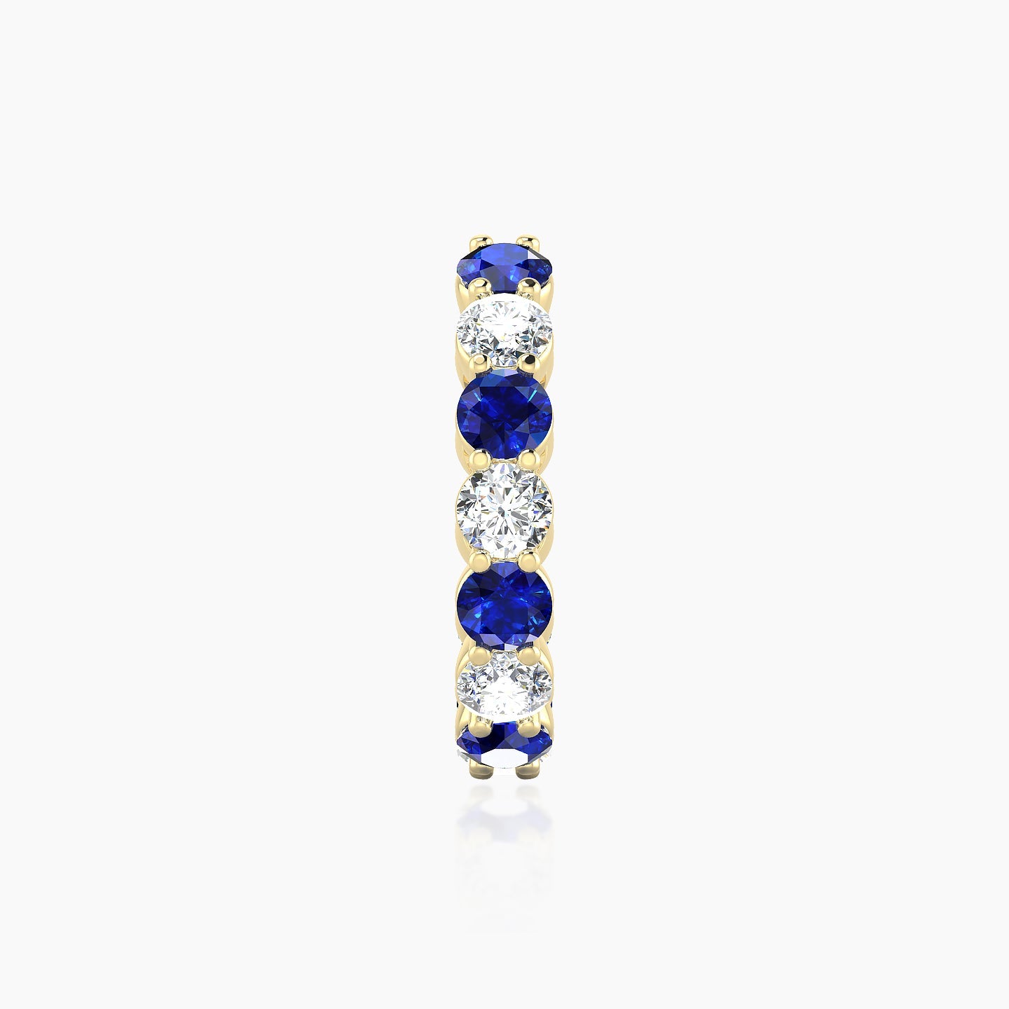 Diana | 18k Yellow Gold 11 mm Sapphire & Diamond Hoop Piercing