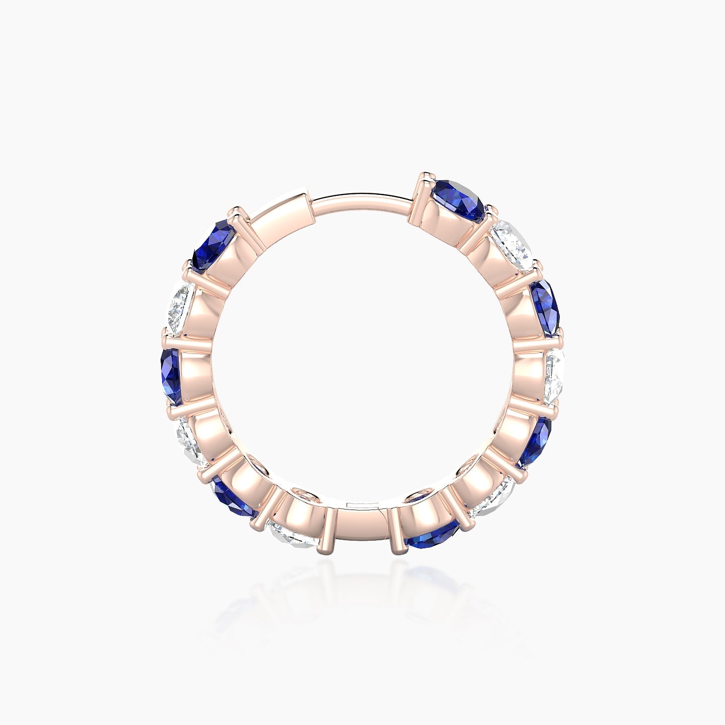 Diana | 18k Rose Gold 11 mm Sapphire & Diamond Hoop Piercing