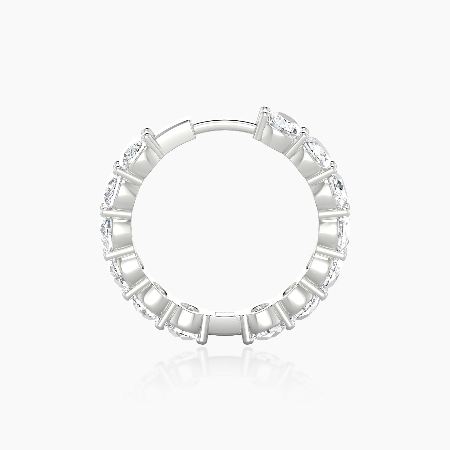 Diana | 18k White Gold 11 mm Diamond Hoop Piercing