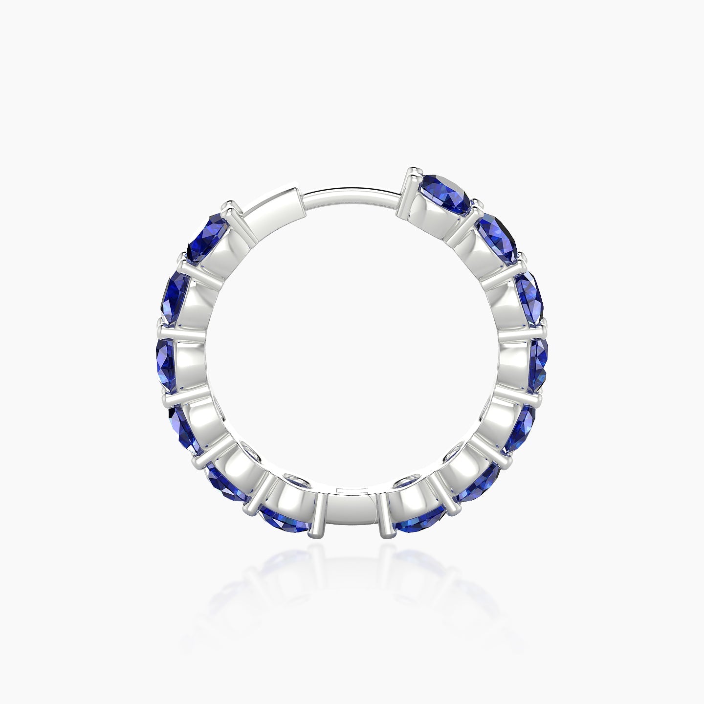 Diana | 18k White Gold 11 mm Sapphire Hoop Piercing