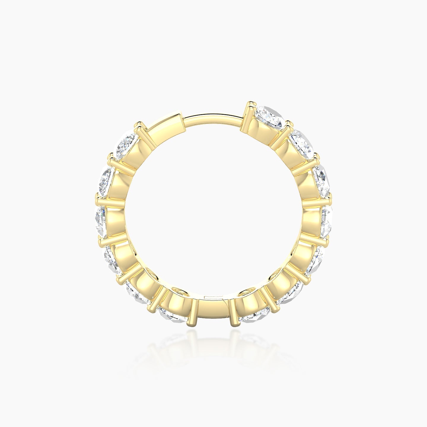 Diana | 18k Yellow Gold 11 mm Diamond Hoop Piercing