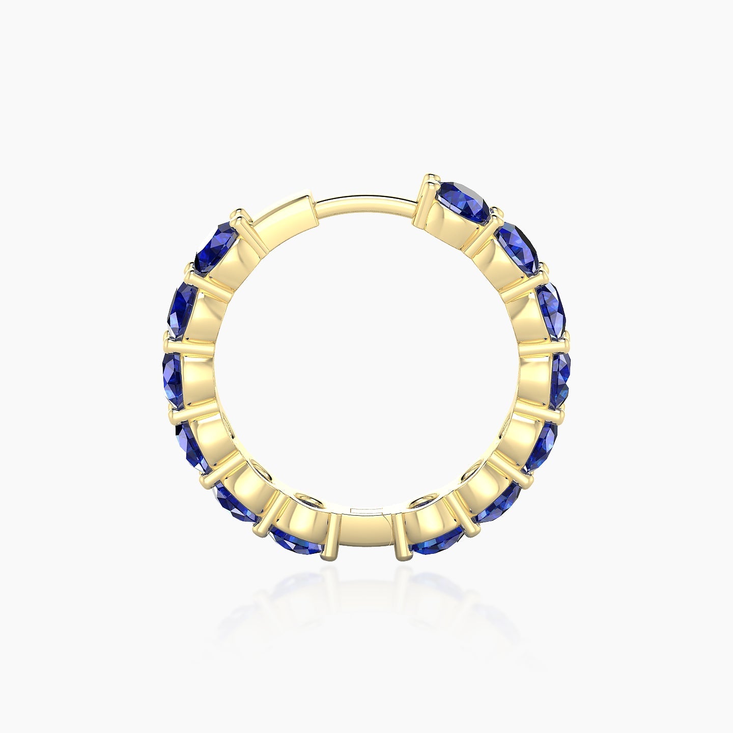 Diana | 18k Yellow Gold 11 mm Sapphire Hoop Piercing