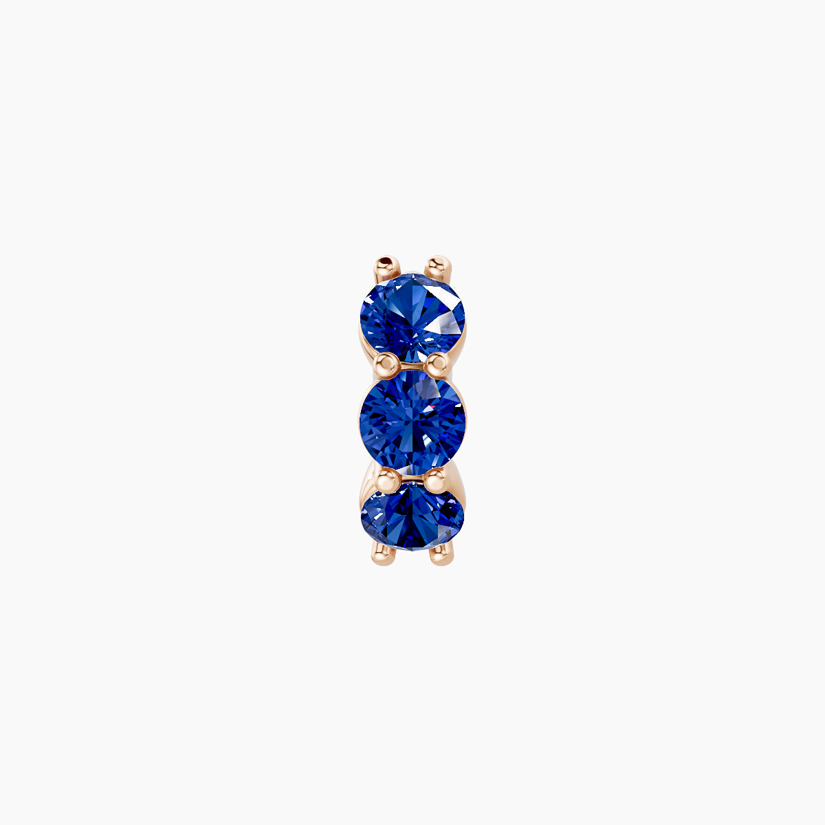 Diana | 18k Rose Gold 5 mm Sapphire Hoop Piercing
