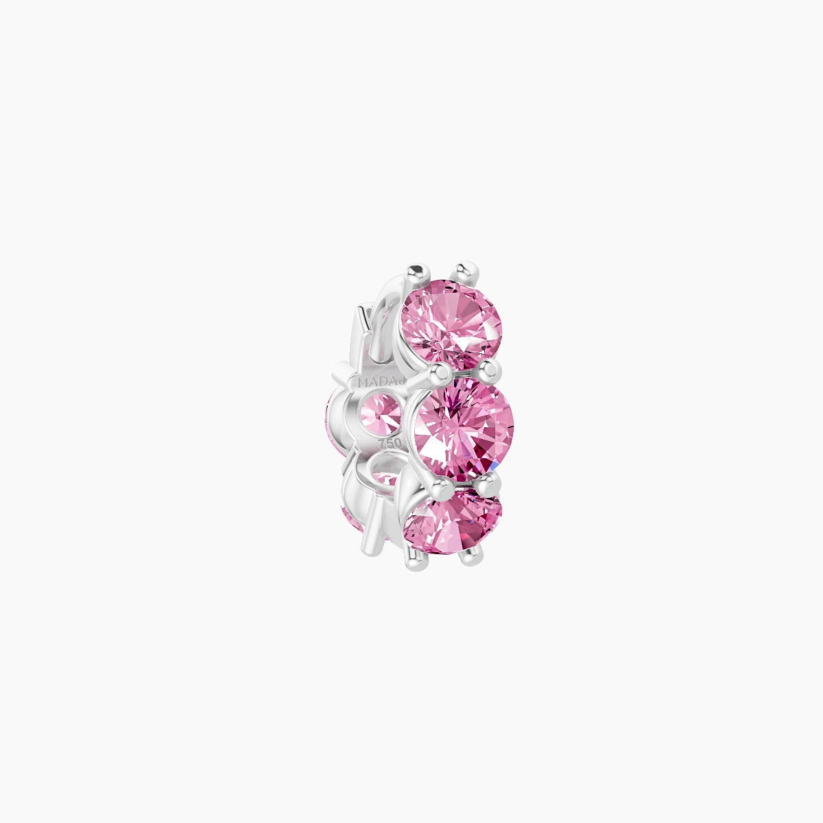 Diana | 18k White Gold 5 mm Pink Sapphire Hoop Piercing