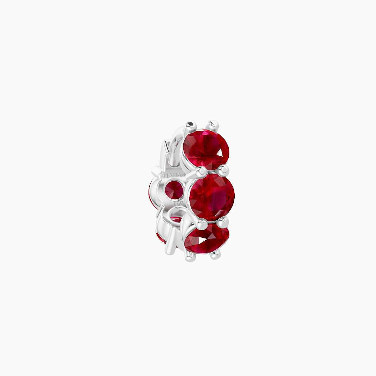 Diana | 18k White Gold 5 mm Ruby Hoop Piercing