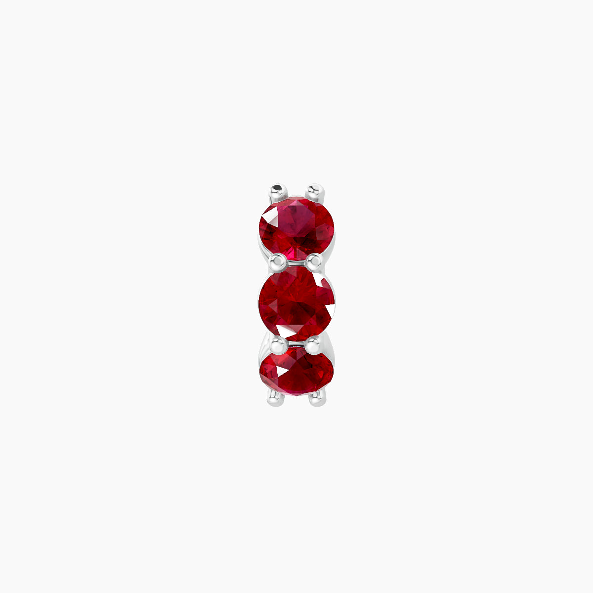 Diana | 18k White Gold 5 mm Ruby Hoop Piercing