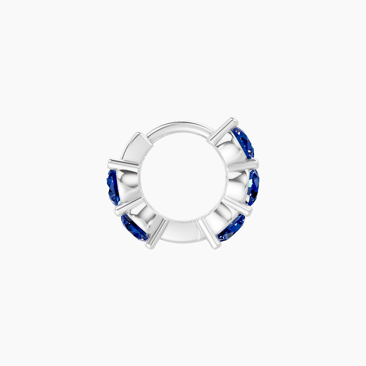 Diana | 18k White Gold 5 mm Sapphire Hoop Piercing