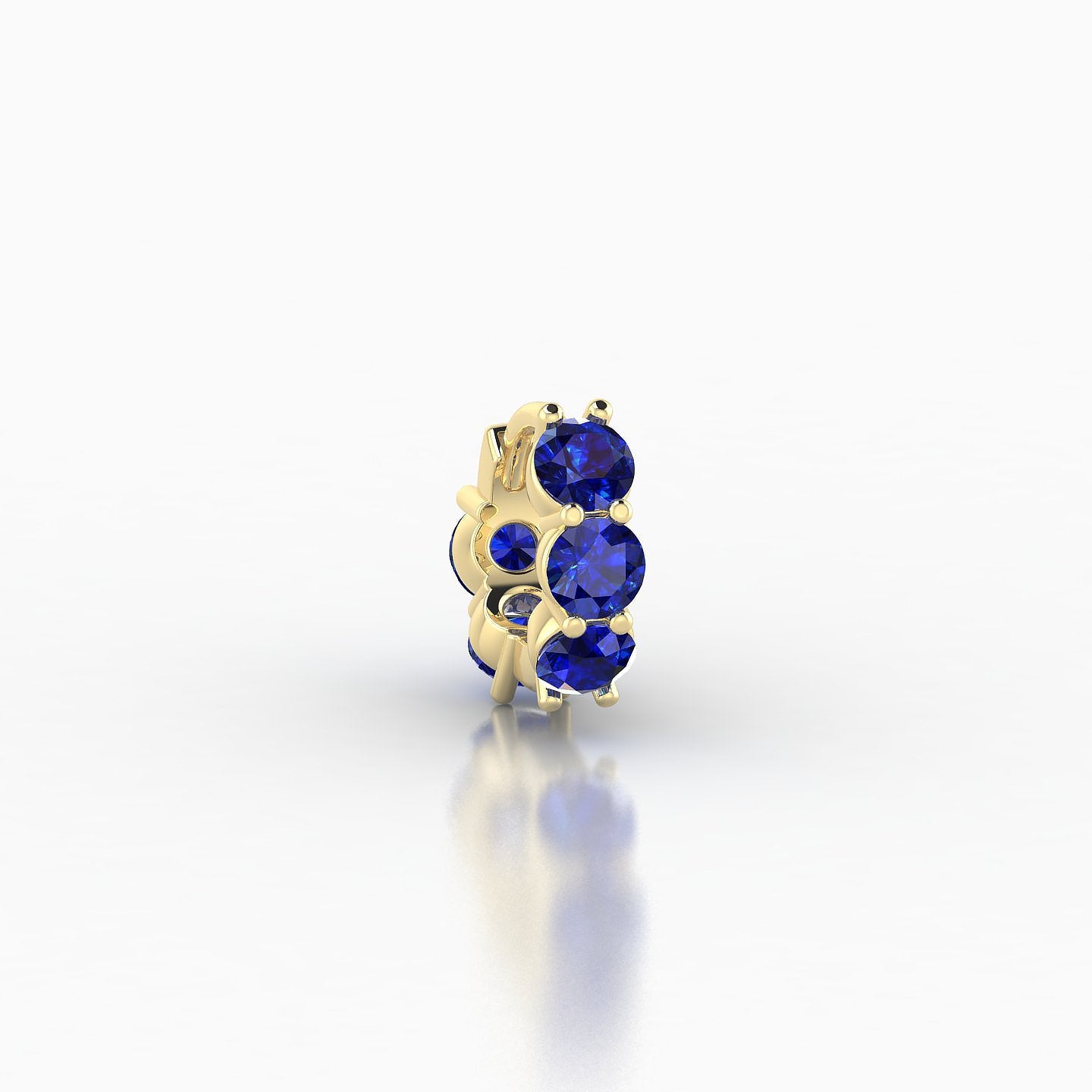 Diana | 18k Yellow Gold 5 mm Sapphire Hoop Piercing