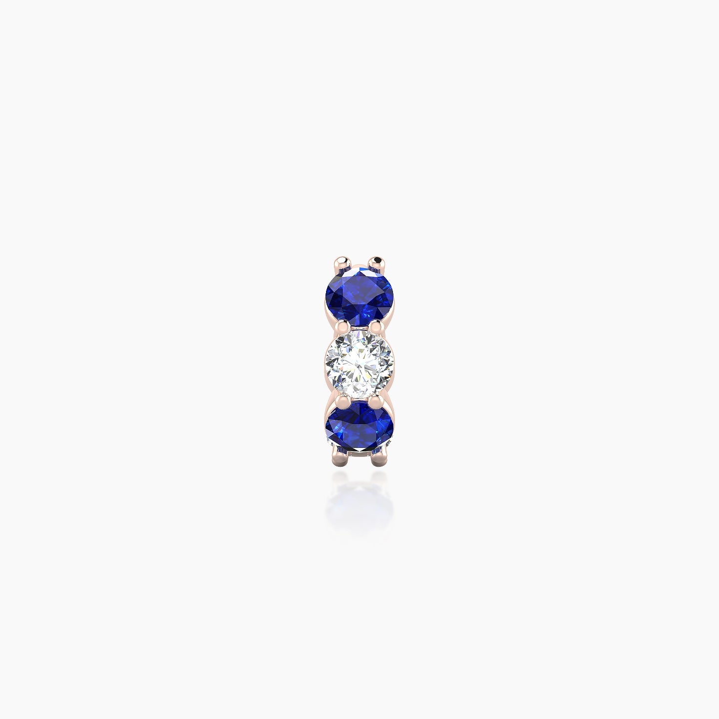 Diana | 18k Rose Gold 5 mm Sapphire & Diamond Hoop Piercing