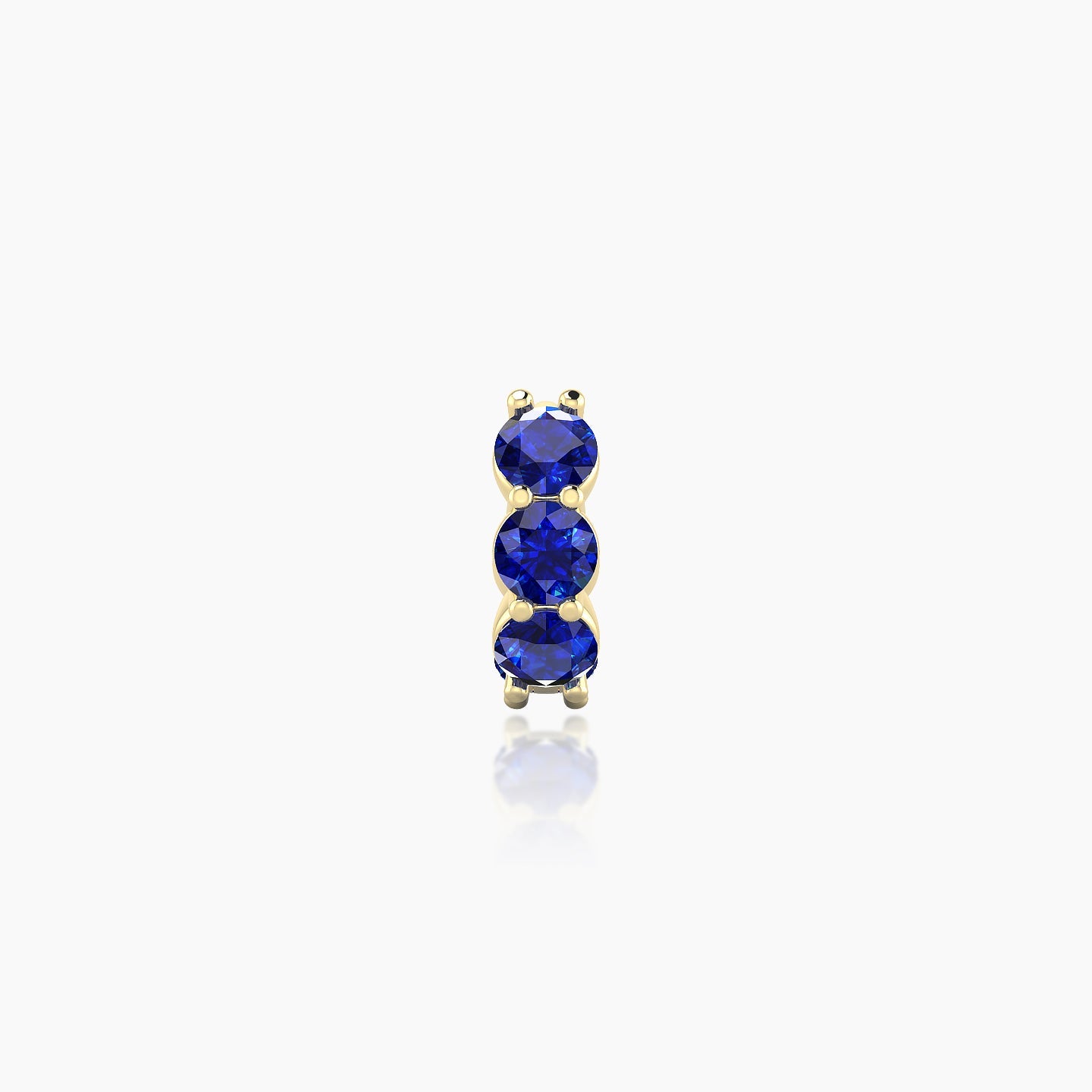 Diana | 18k Yellow Gold 5 mm Sapphire Hoop Piercing