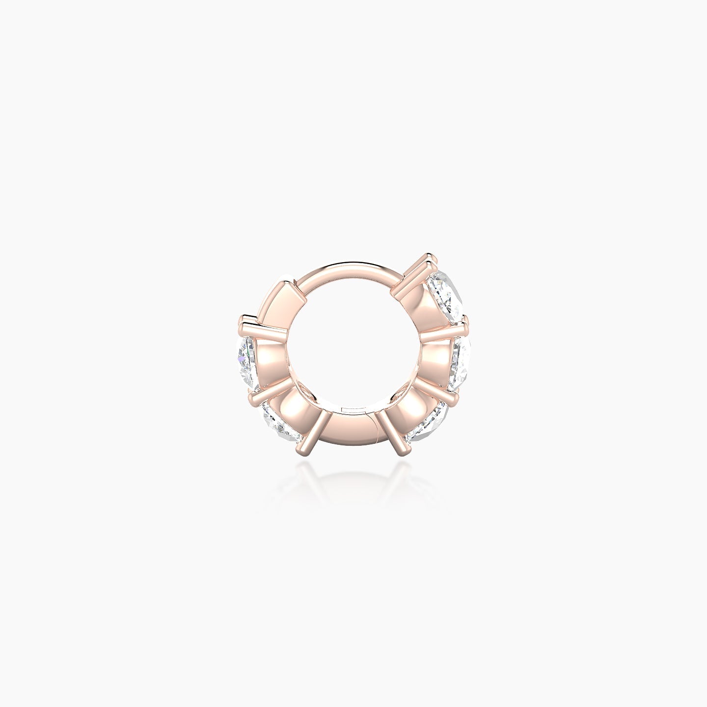 Diana | 18k Rose Gold 5 mm Diamond Hoop Piercing
