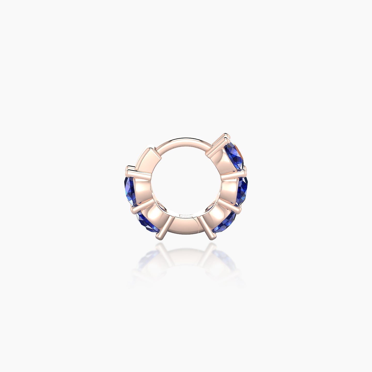 Diana | 18k Rose Gold 5 mm Sapphire Hoop Piercing