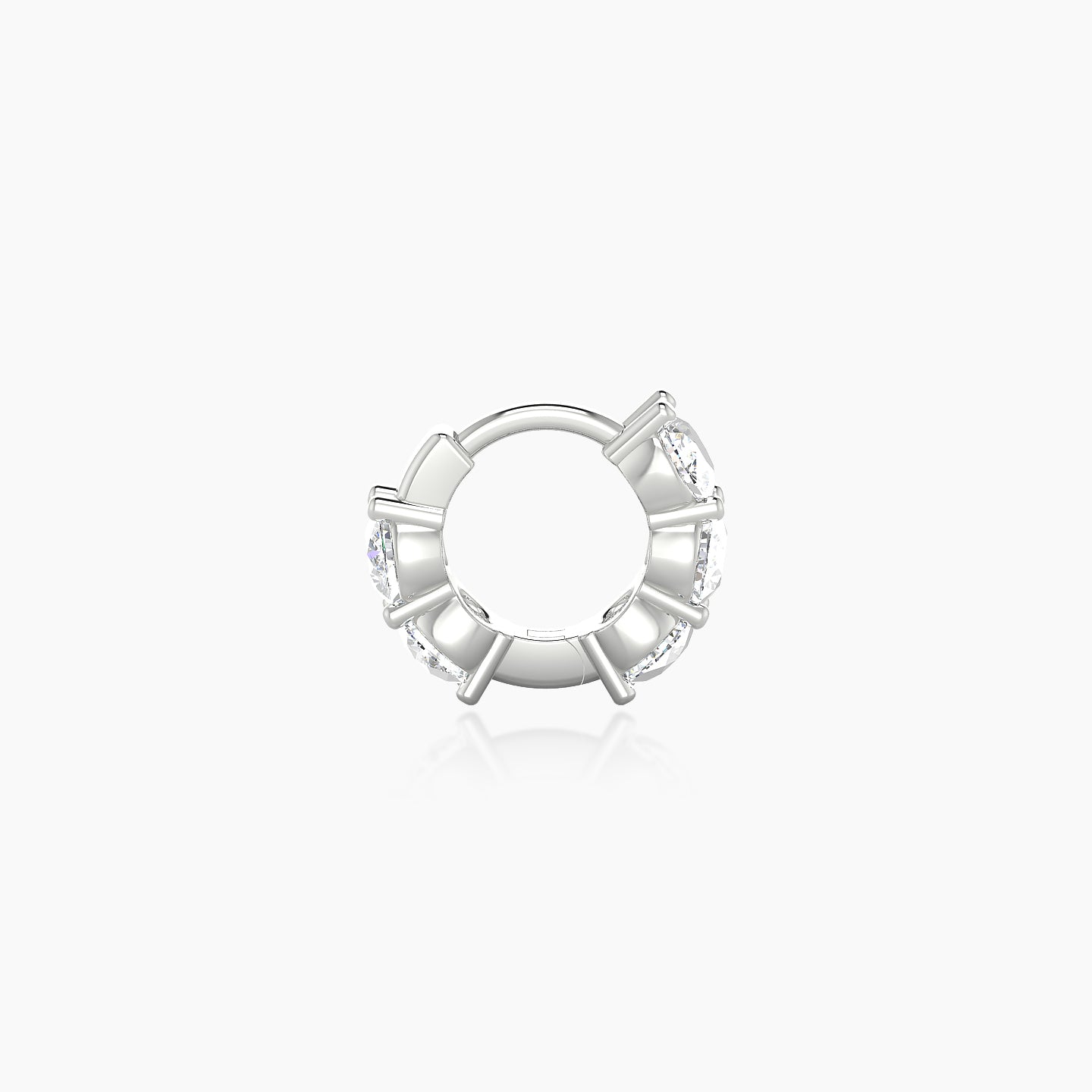 Diana | 18k White Gold 5 mm Diamond Hoop Piercing