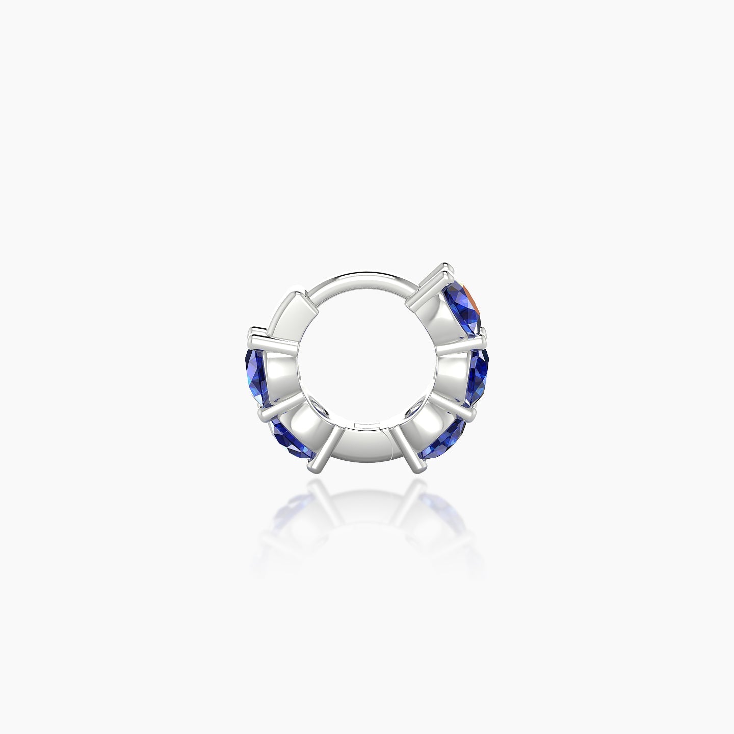 Diana | 18k White Gold 5 mm Sapphire Hoop Piercing