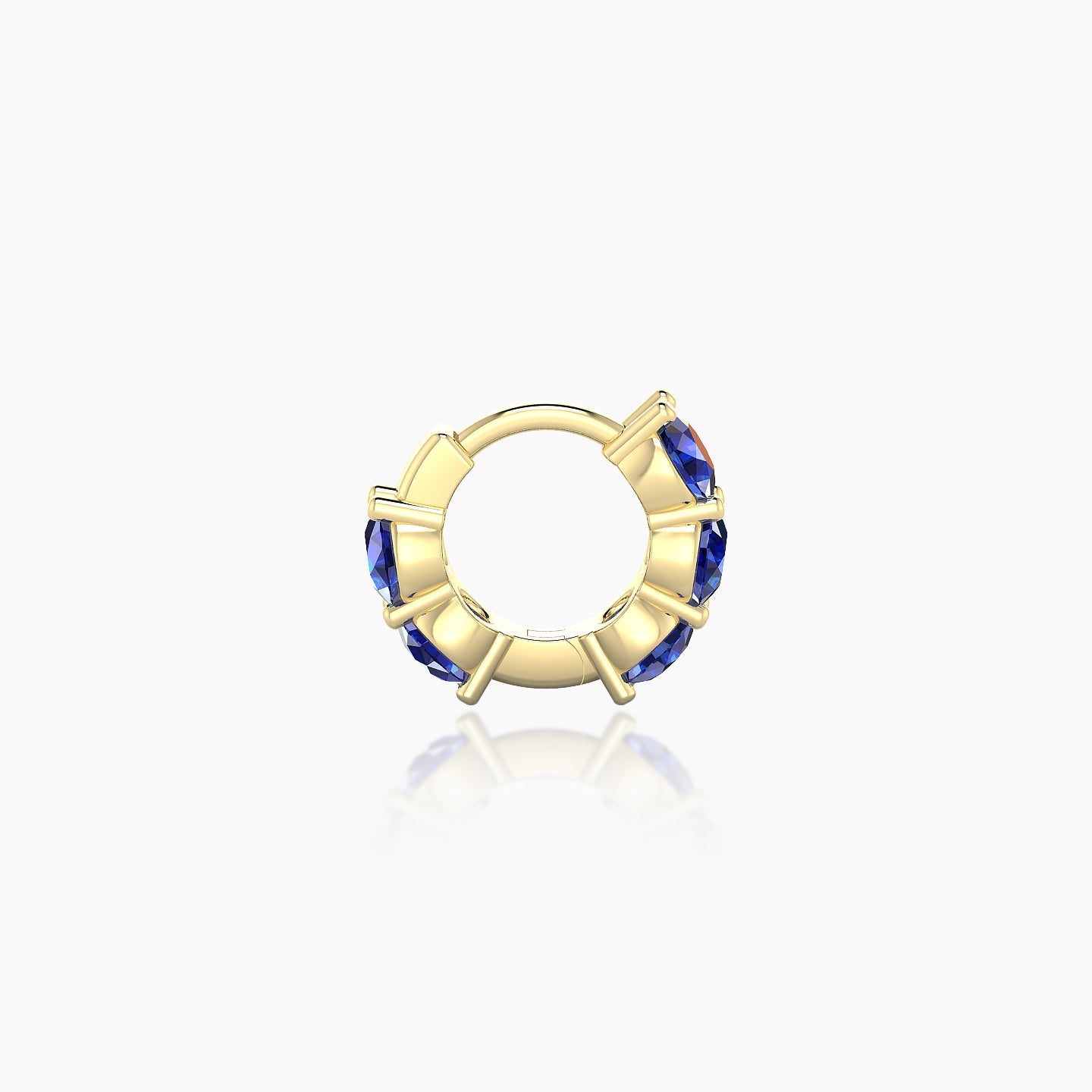 Diana | 18k Yellow Gold 5 mm Sapphire Hoop Piercing