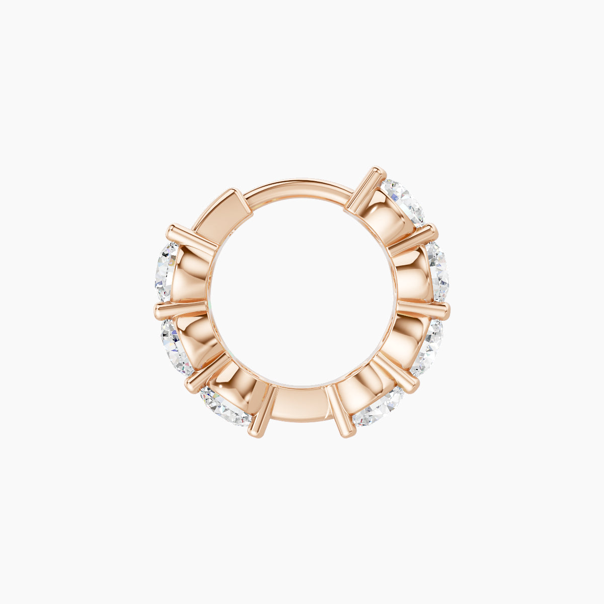 Diana | 18k Rose Gold 6.5 mm Diamond Hoop Piercing