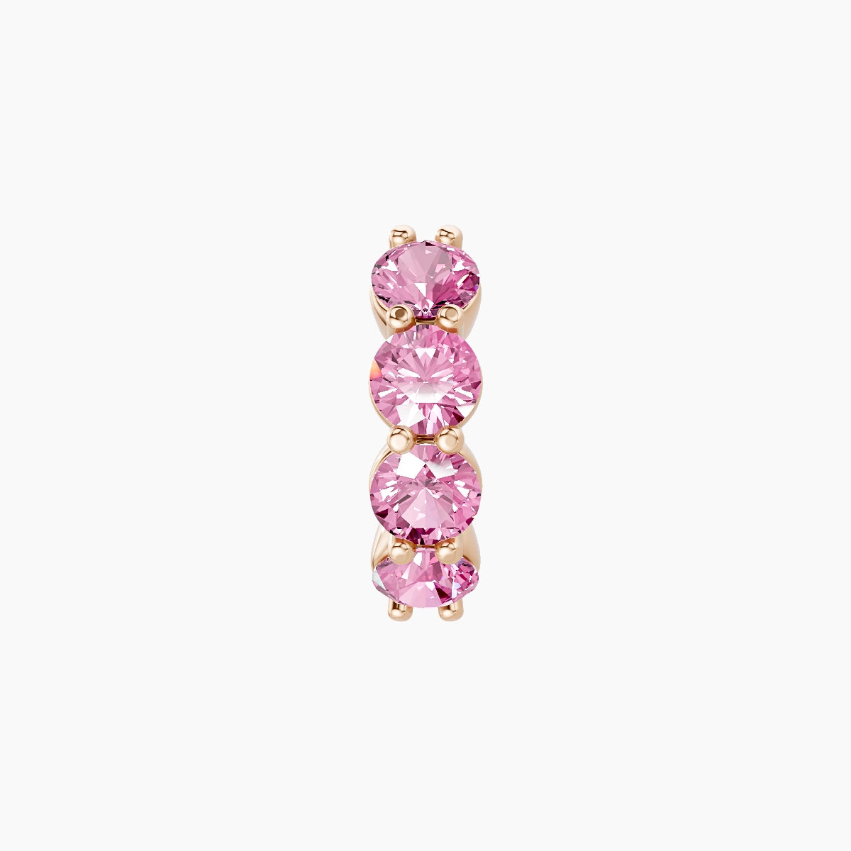 Diana | 18k Rose Gold 6.5 mm Pink Sapphire Hoop Piercing