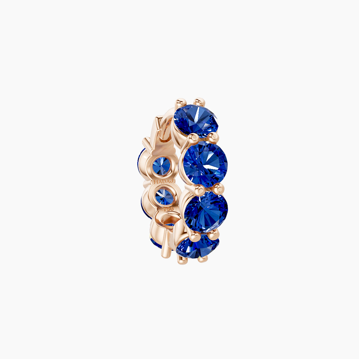 Diana | 18k Rose Gold 6.5 mm Sapphire Hoop Piercing