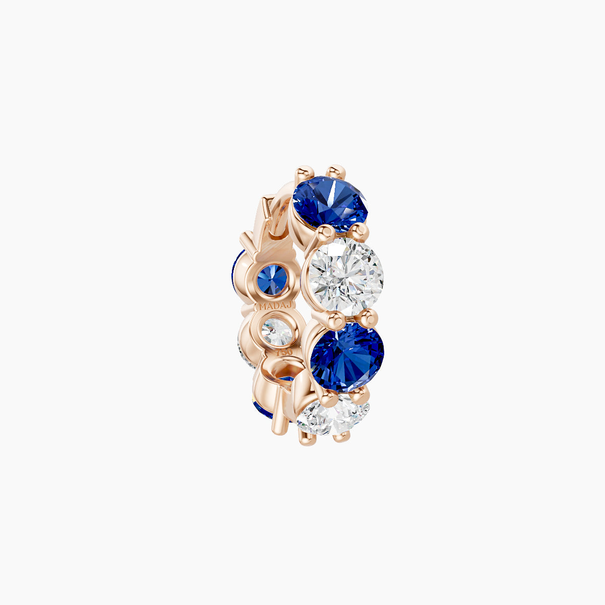 Diana | 18k Rose Gold 6.5 mm Sapphire & Diamond Hoop Piercing