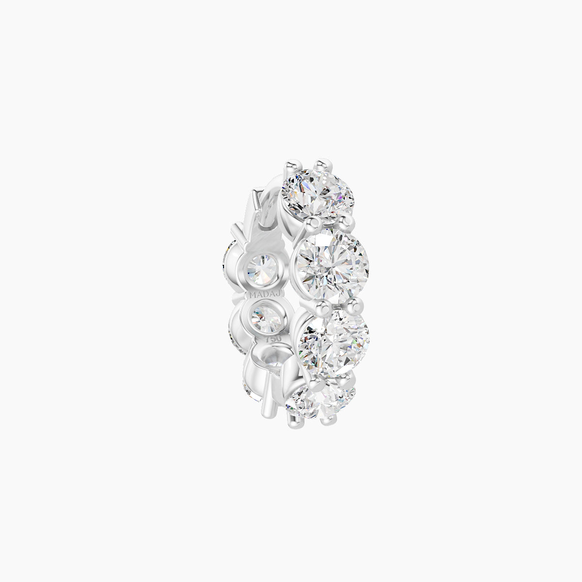Diana | 18k White Gold 6.5 mm Diamond Hoop Piercing