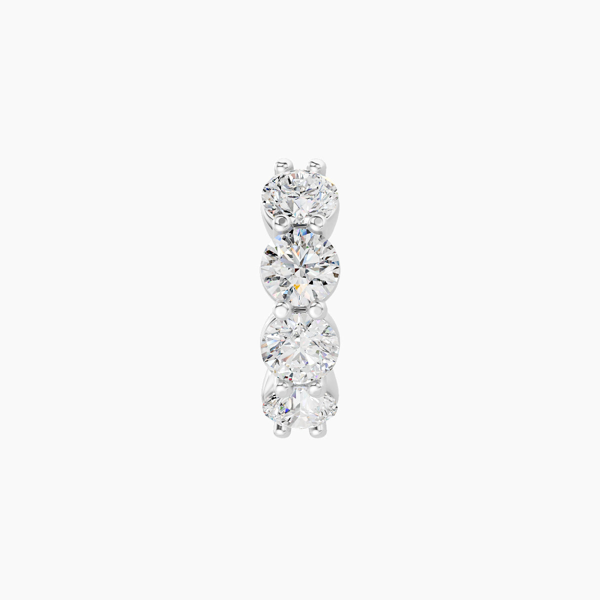 Diana | 18k White Gold 6.5 mm Diamond Hoop Piercing