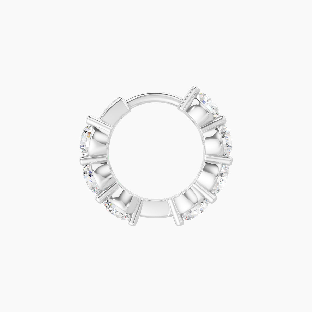 Diana | 18k White Gold 6.5 mm Diamond Hoop Piercing