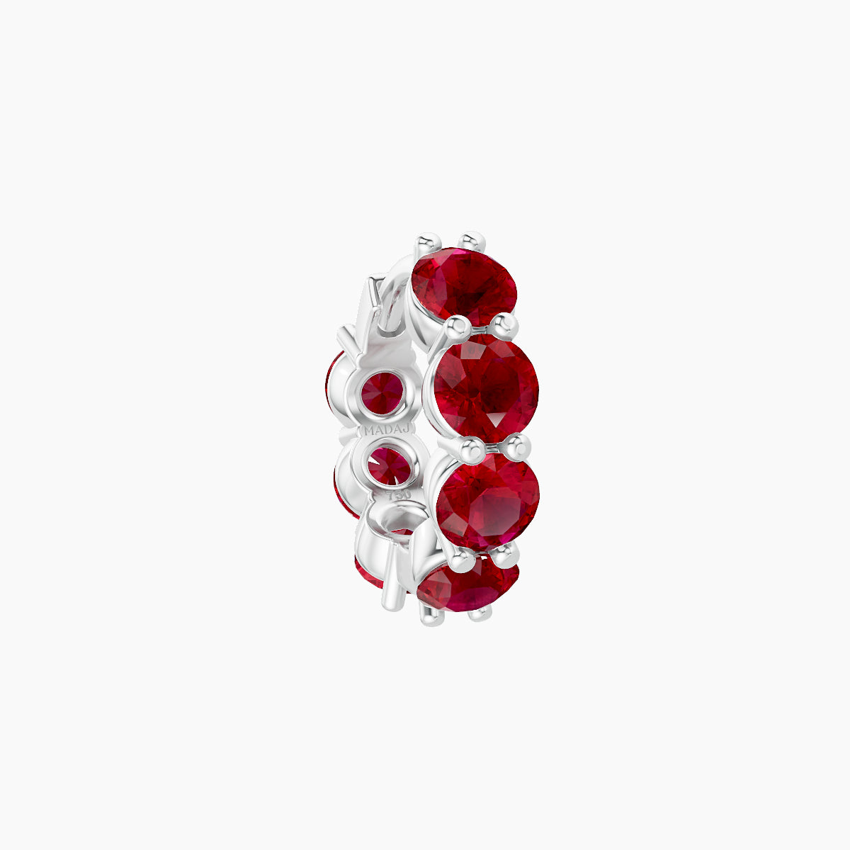 Diana | 18k White Gold 6.5 mm Ruby Hoop Piercing
