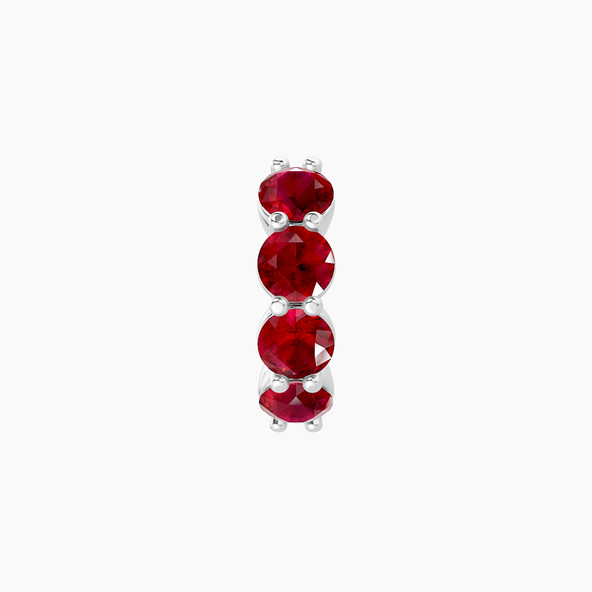 Diana | 18k White Gold 6.5 mm Ruby Hoop Piercing