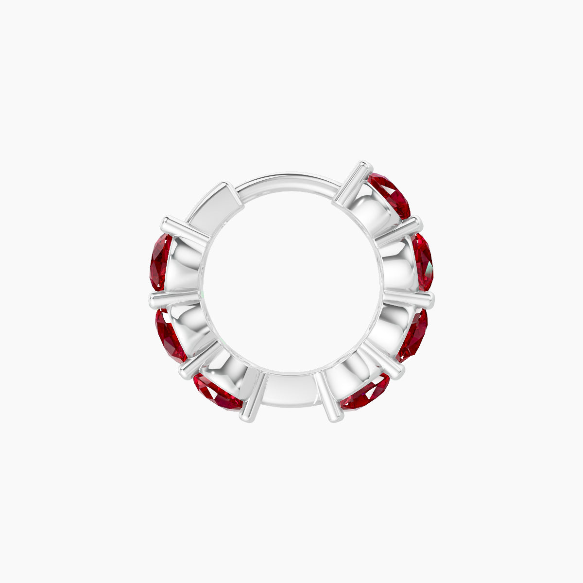 Diana | 18k White Gold 6.5 mm Ruby Hoop Piercing