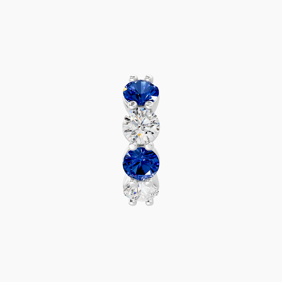 Diana | 18k White Gold 6.5 mm Sapphire & Diamond Hoop Piercing