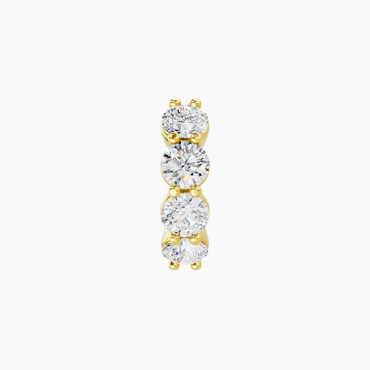 Diana | 18k Yellow Gold 6.5 mm Diamond Hoop Piercing