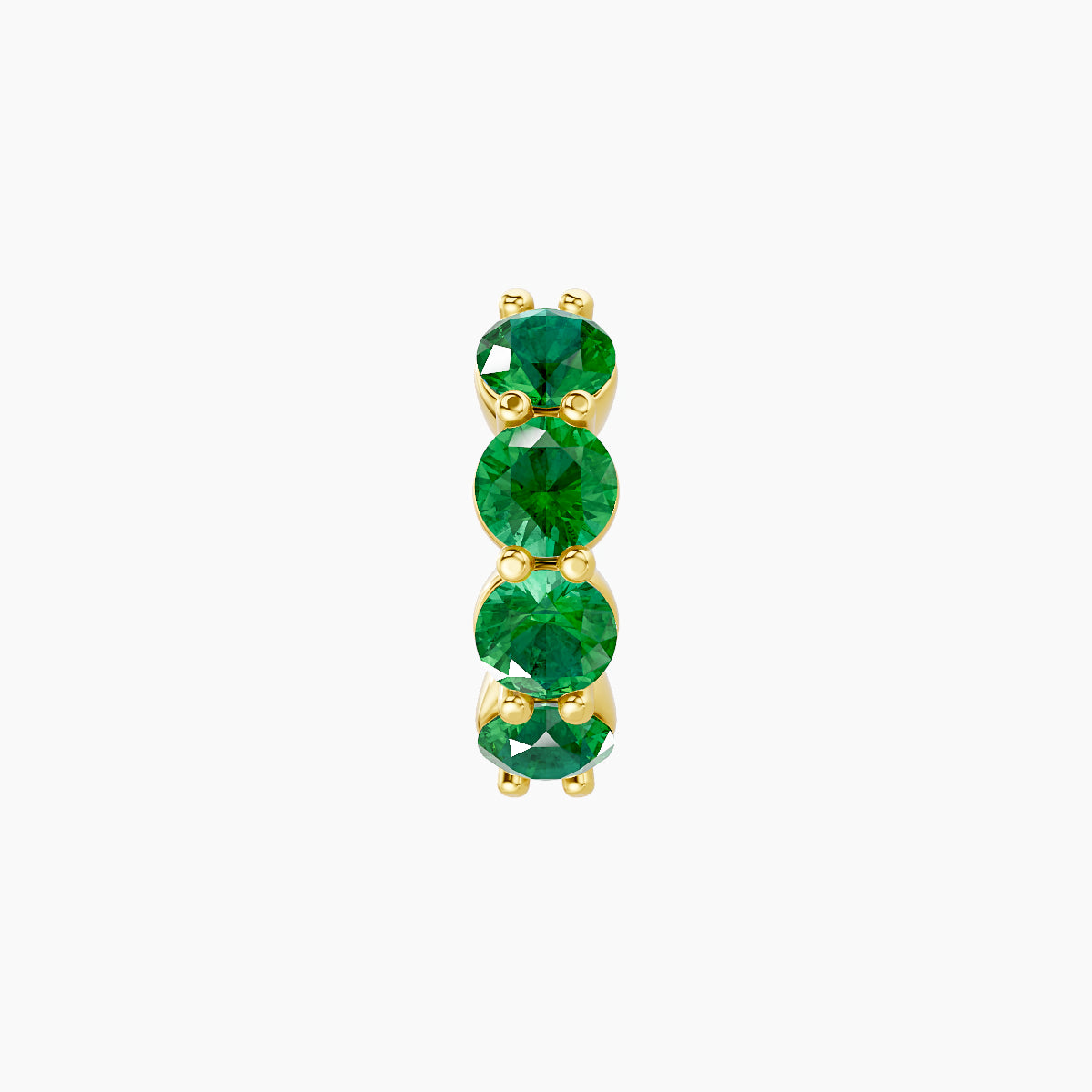 Diana | 18k Yellow Gold 6.5 mm Emerald Hoop Piercing
