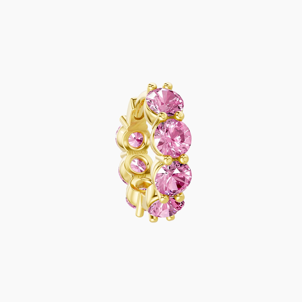 Diana | 18k Yellow Gold 6.5 mm Pink Sapphire Hoop Piercing
