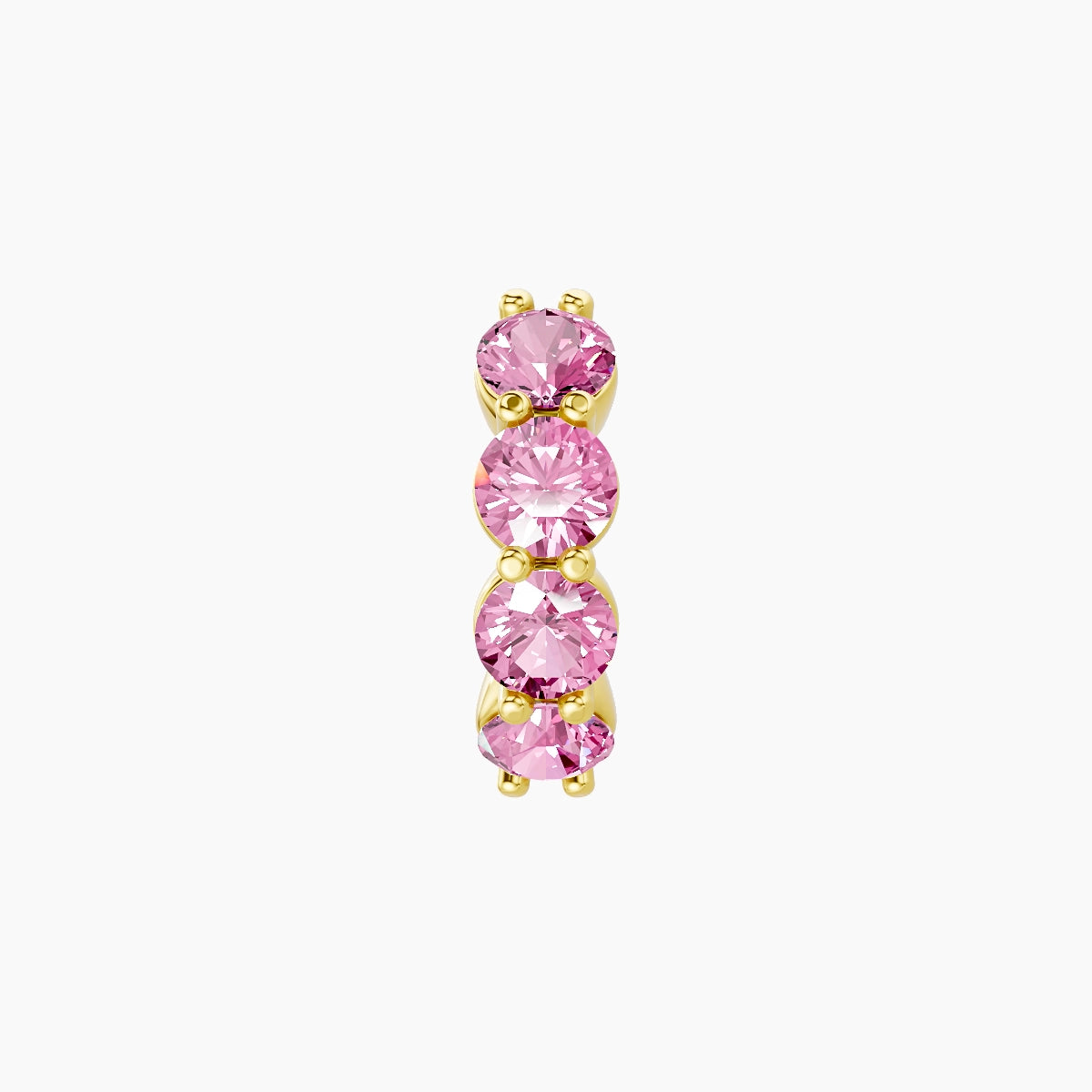 Diana | 18k Yellow Gold 6.5 mm Pink Sapphire Hoop Piercing