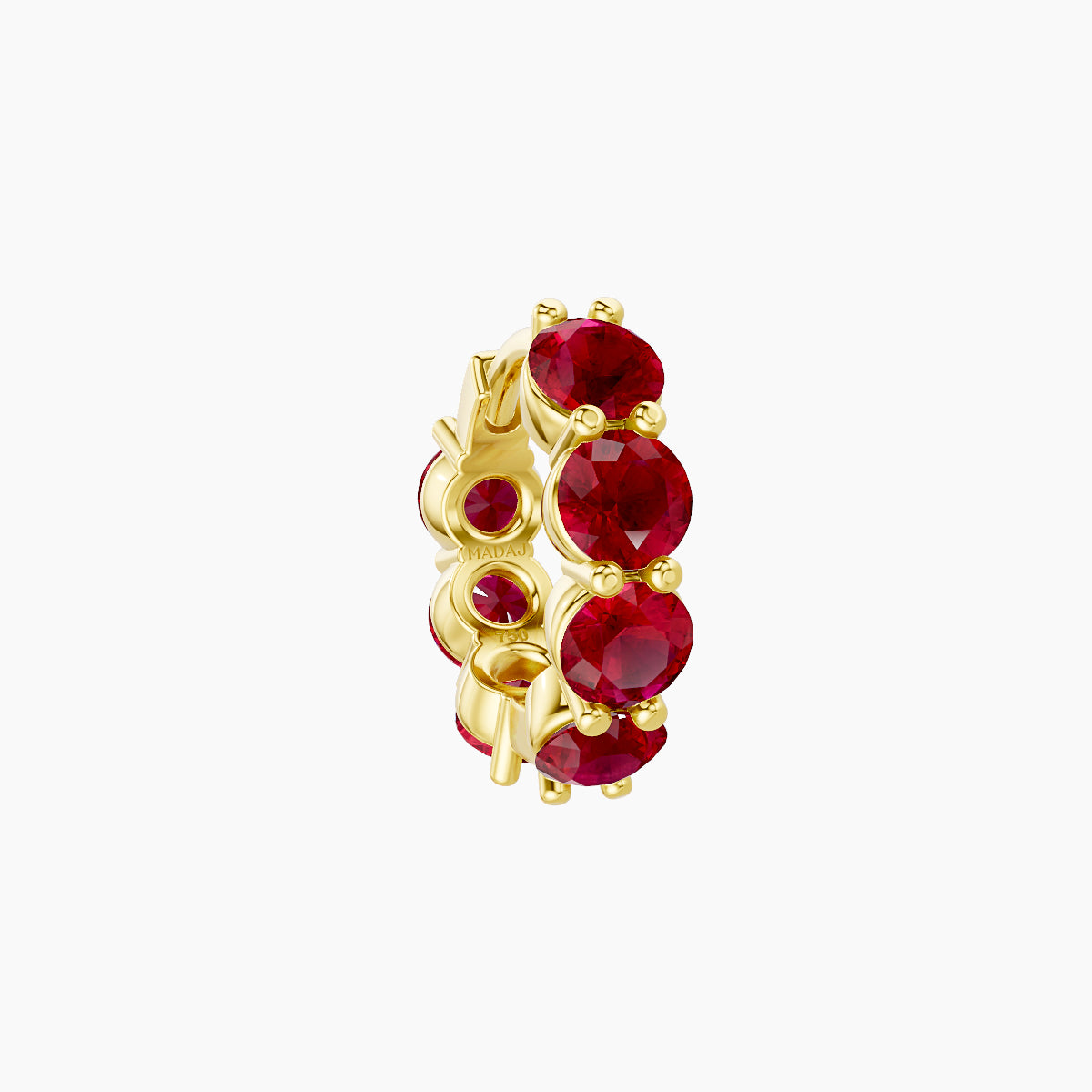 Diana | 18k Yellow Gold 6.5 mm Ruby Hoop Piercing
