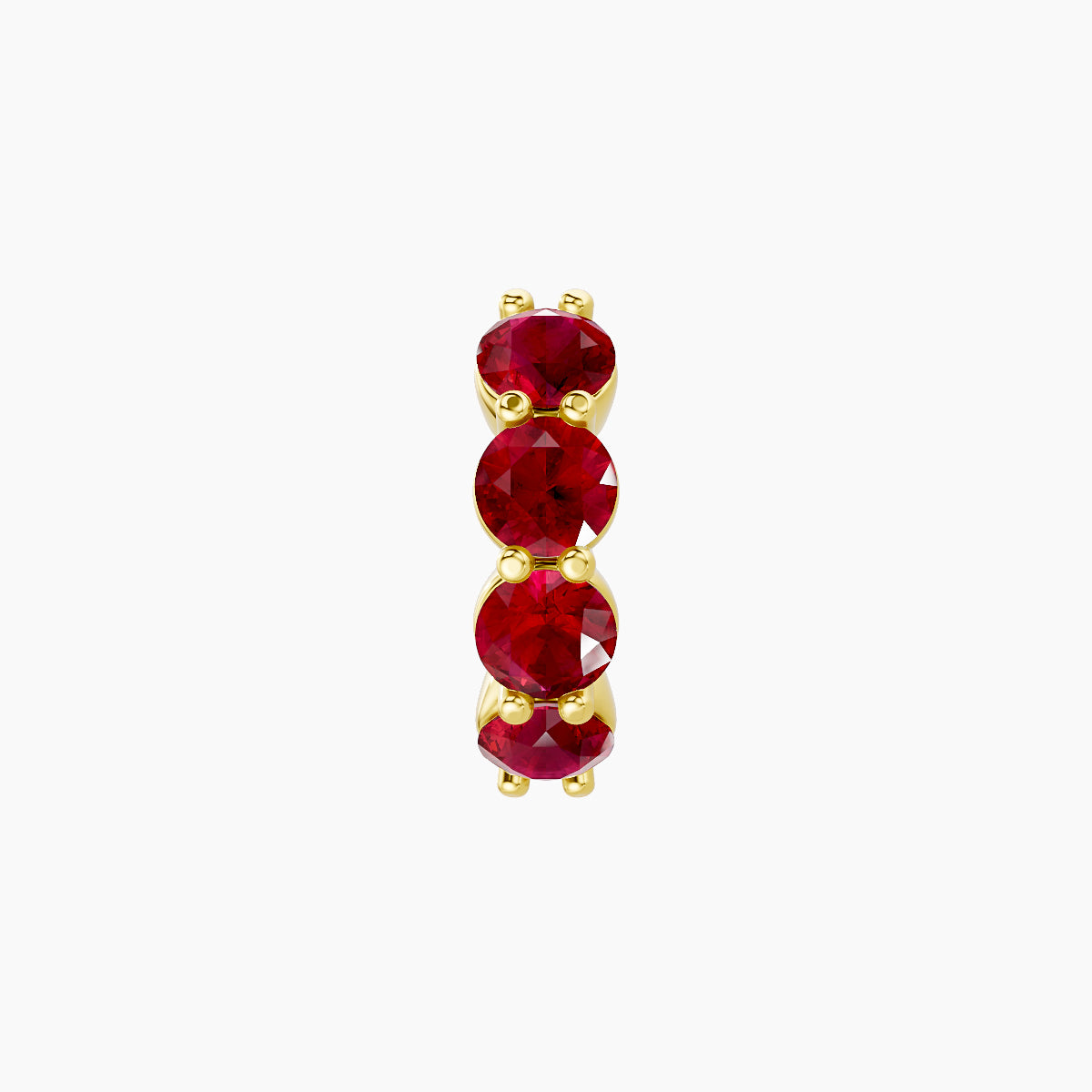 Diana | 18k Yellow Gold 6.5 mm Ruby Hoop Piercing