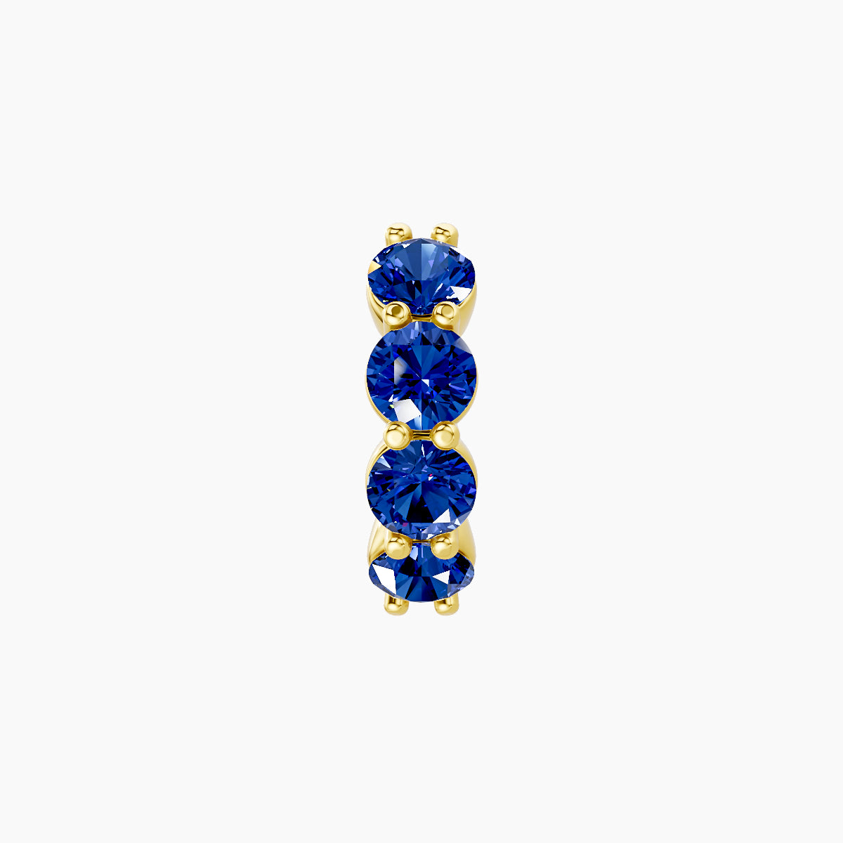 Diana | 18k Yellow Gold 6.5 mm Sapphire Hoop Piercing
