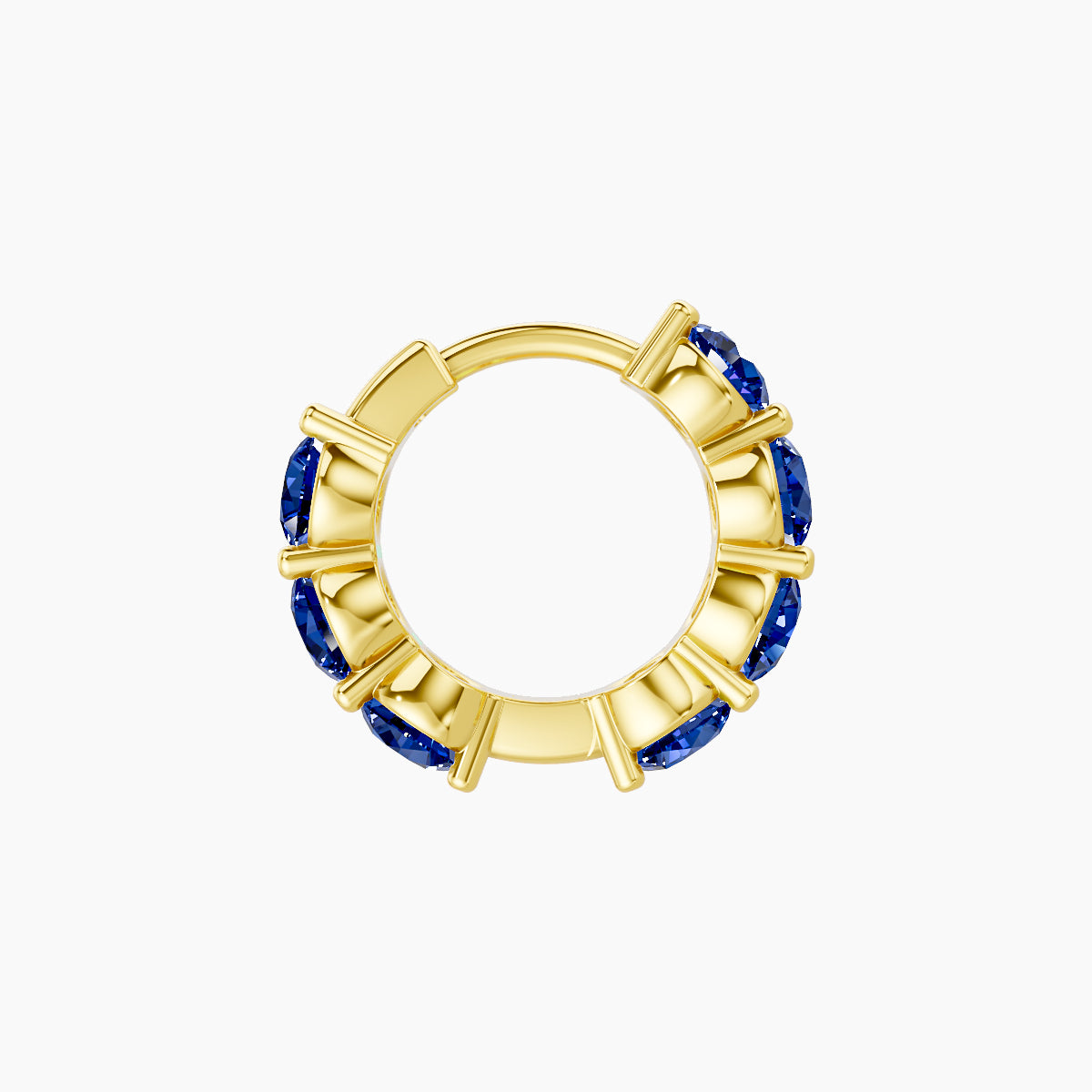 Diana | 18k Yellow Gold 6.5 mm Sapphire Hoop Piercing