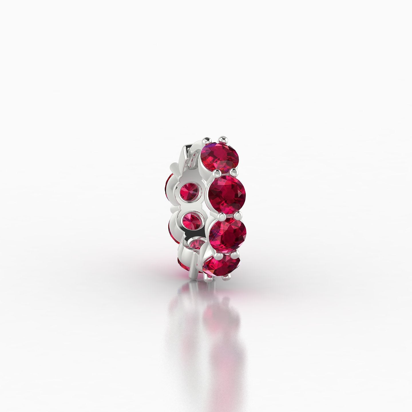 Diana | 18k White Gold 6.5 mm Ruby Hoop Piercing