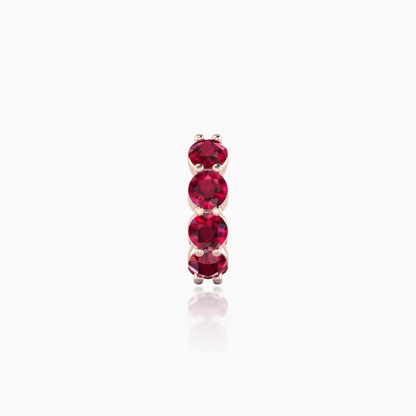 Diana | 18k Rose Gold 6.5 mm Ruby Hoop Piercing