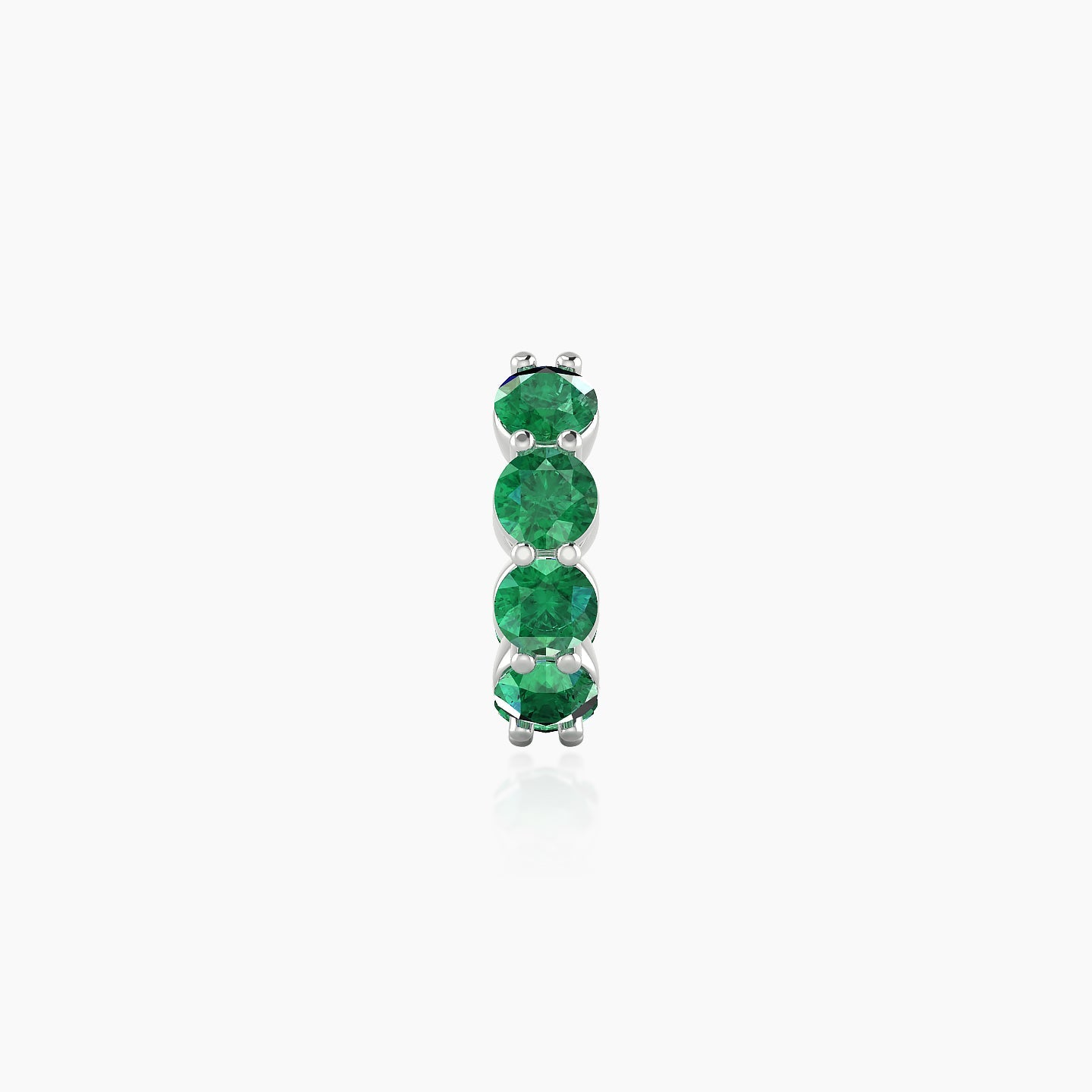 Diana | 18k White Gold 6.5 mm Emerald Hoop Piercing