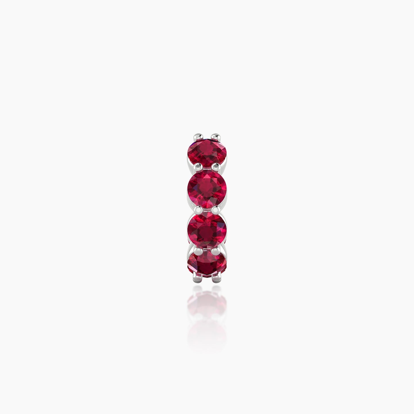 Diana | 18k White Gold 6.5 mm Ruby Hoop Piercing