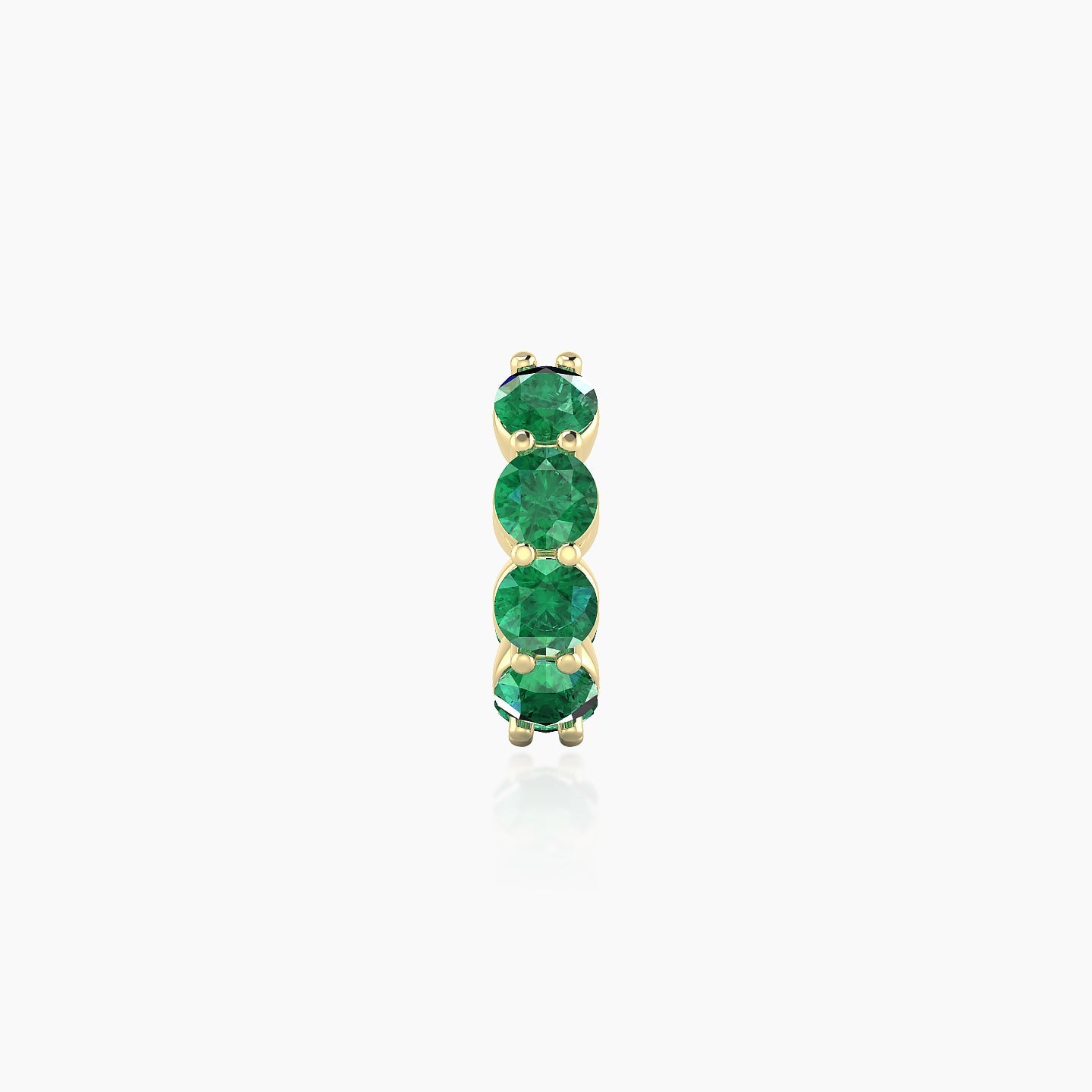 Diana | 18k Yellow Gold 6.5 mm Emerald Hoop Piercing