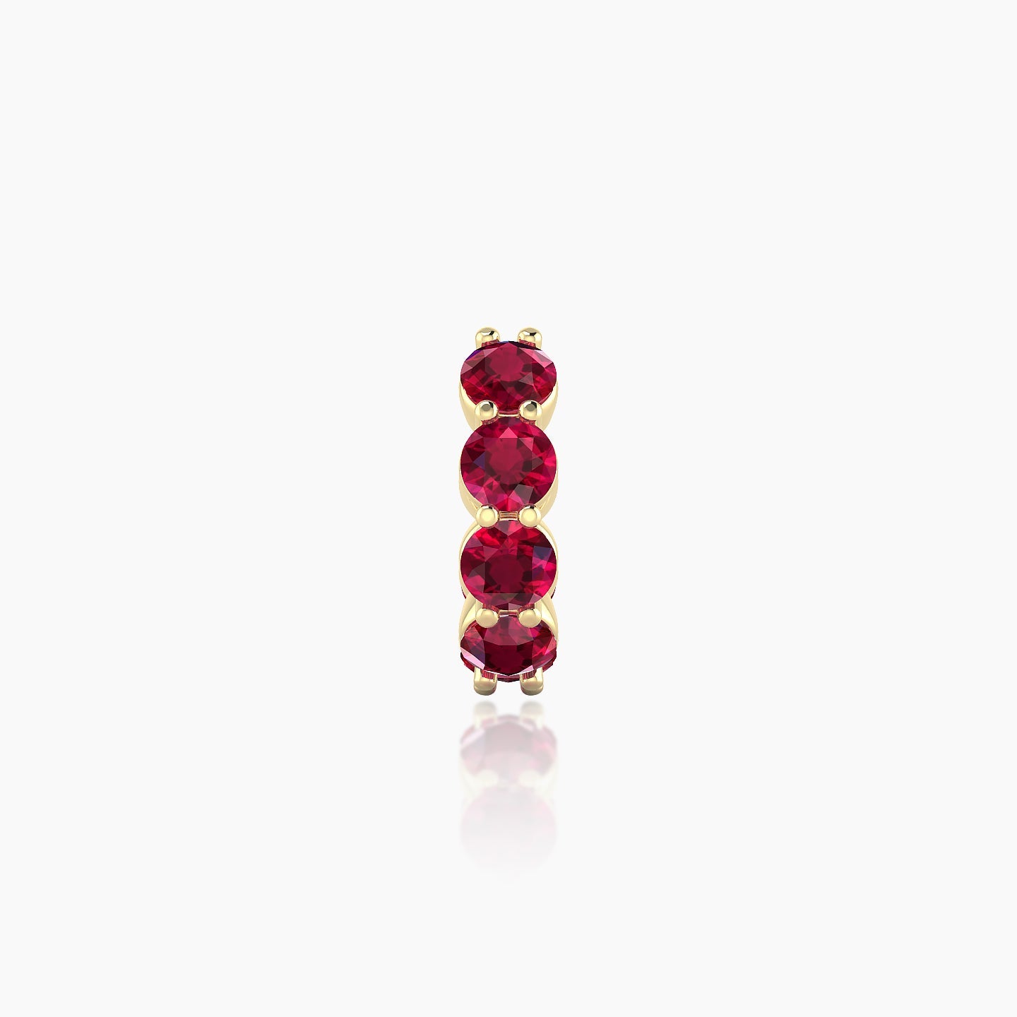 Diana | 18k Yellow Gold 6.5 mm Ruby Hoop Piercing