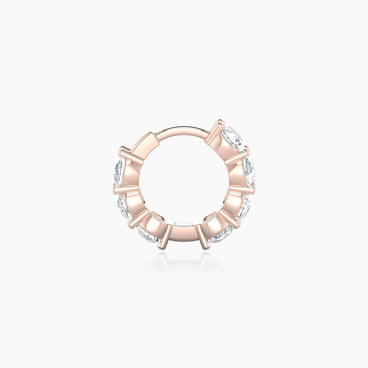 Diana | 18k Rose Gold 6.5 mm Diamond Hoop Piercing