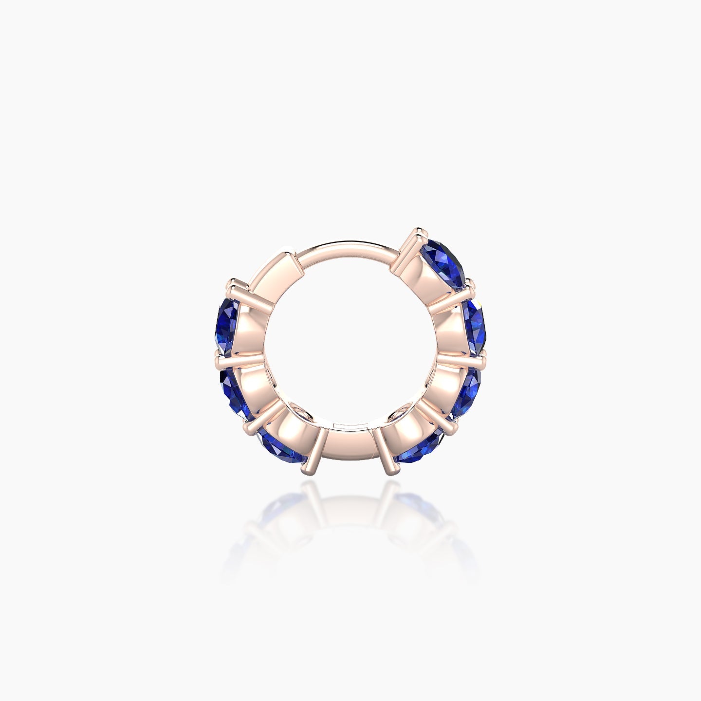 Diana | 18k Rose Gold 6.5 mm Sapphire Hoop Piercing