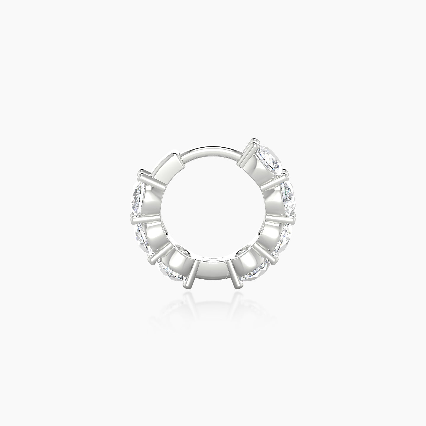 Diana | 18k White Gold 6.5 mm Diamond Hoop Piercing