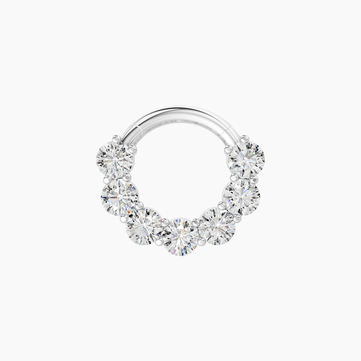 Diana | 18k White Gold 6.5 mm Diamond Septum Piercing