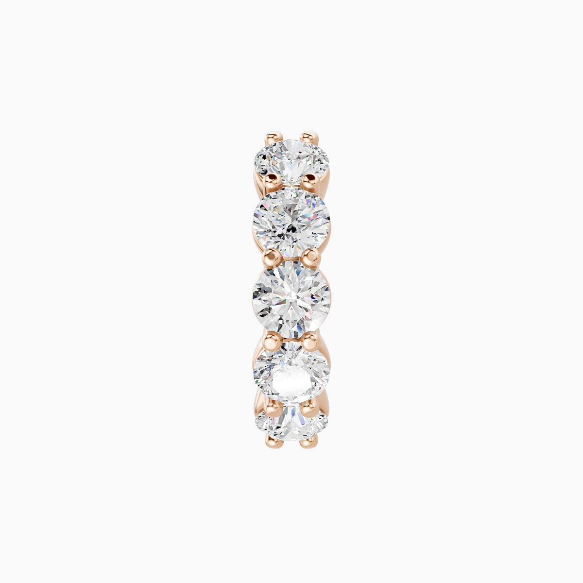 Diana | 18k Rose Gold 8 mm Diamond Hoop Piercing